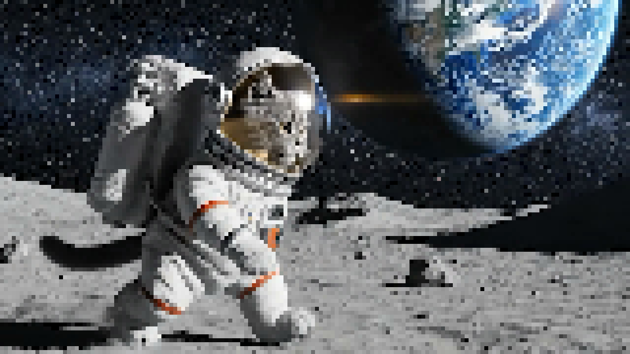 Before: Non-AI Upscale — Astronaut Cat