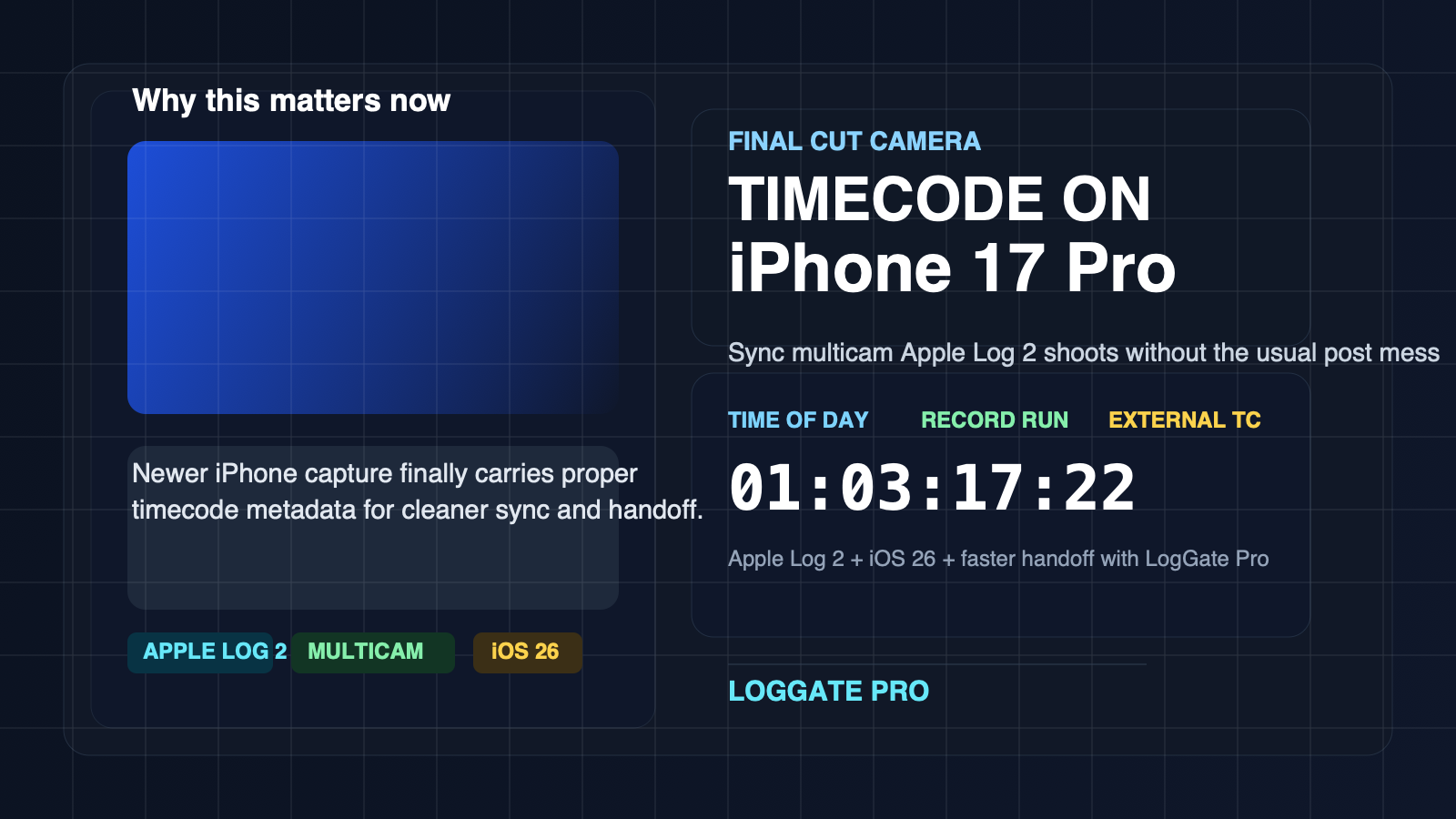 How to Use Final Cut Camera Timecode on iPhone 17 Pro
